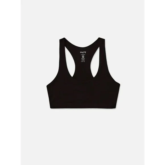 Mate the Label Women Organic Sports Racerback Bra Leggings 2 Pc Set BLACK - Picture 12 of 13